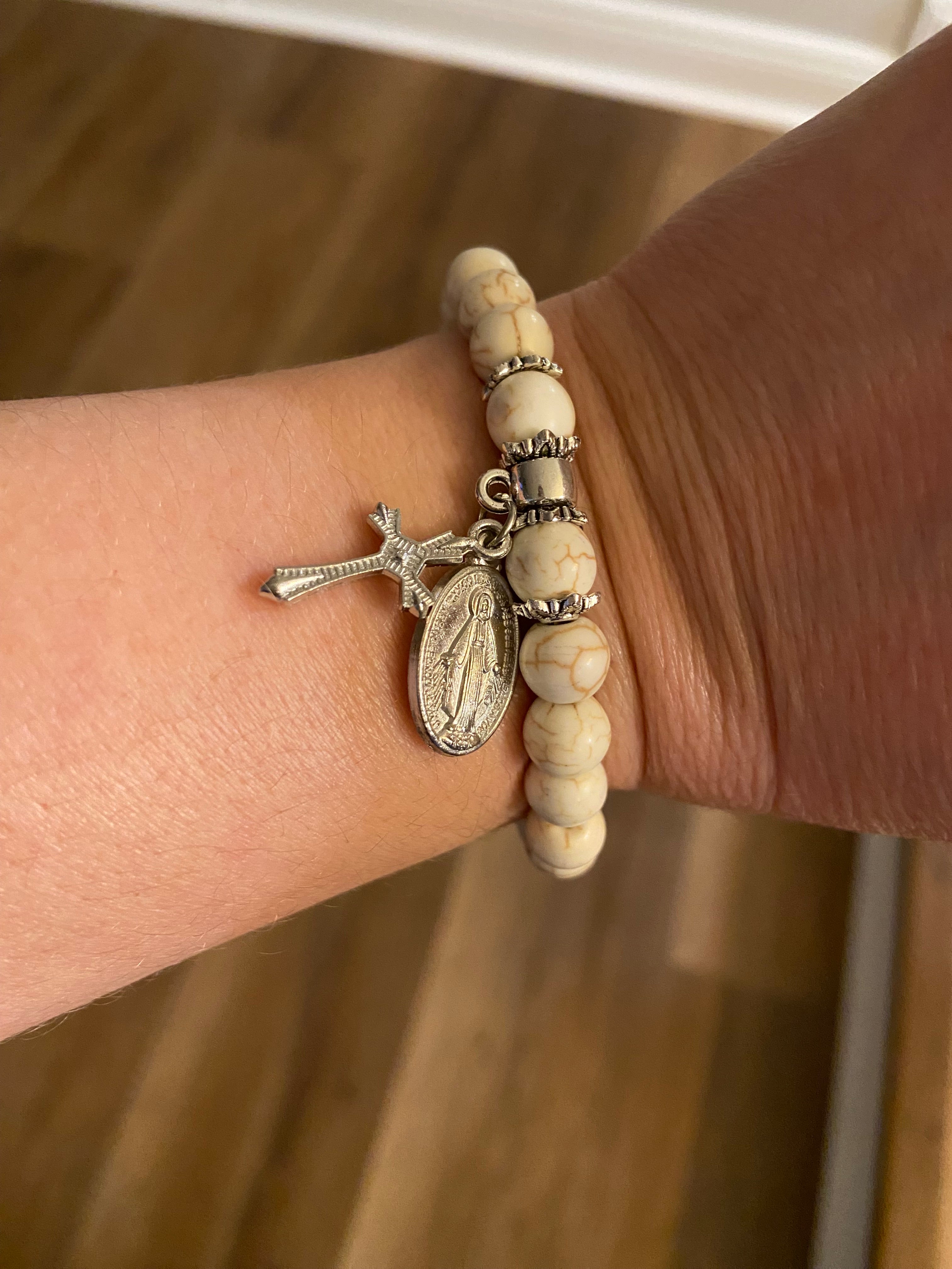 Miraculous Medal stretch bracelet